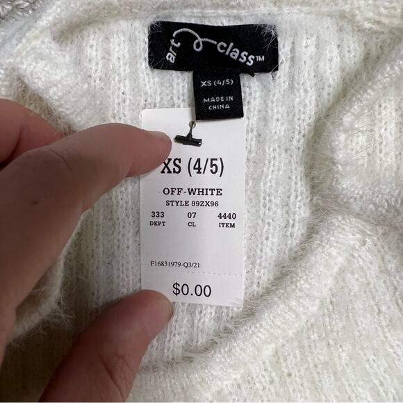 Art Class Girls Off White Sweater Dress With Matching Button Down Cardigan NWT - Picture 4 of 4